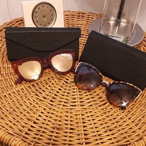 Prive Revaux Stylish Sunglasses Set with Cases Leopard Print And Red Color